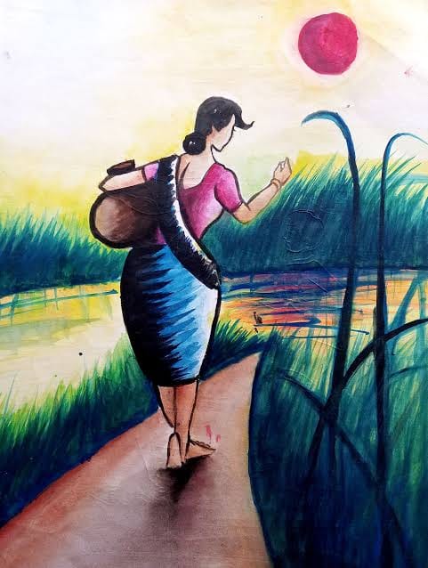 Obuola TV fine art painting