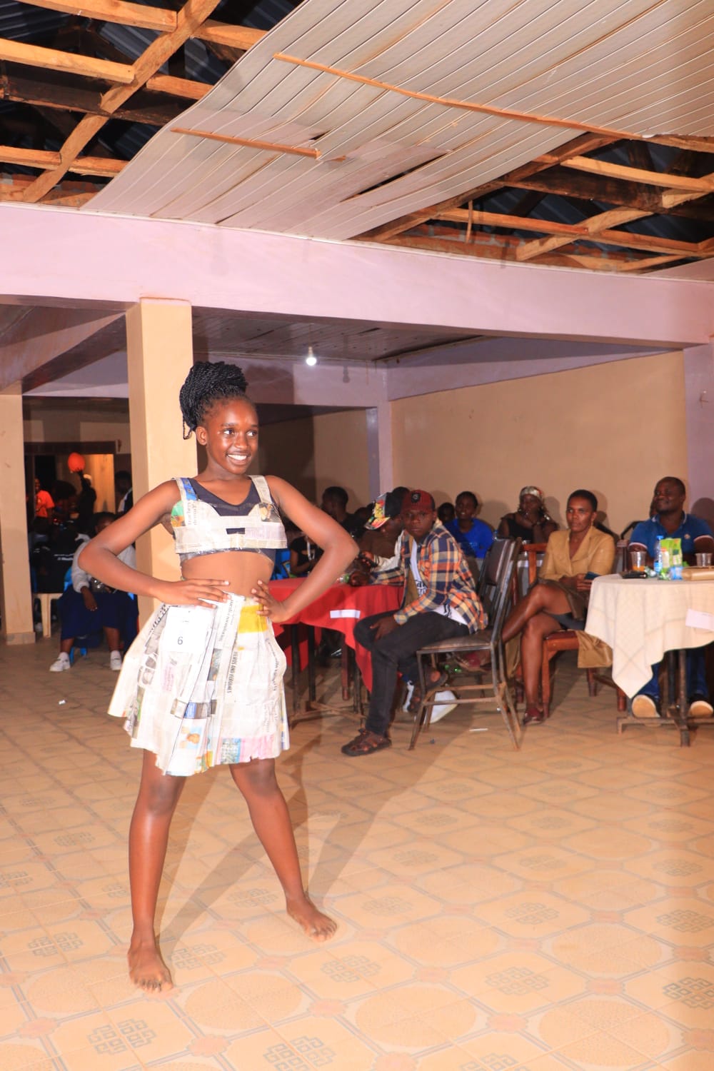 Obuola TV fashion model on runway